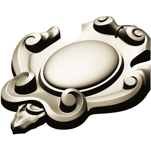Regal Oval Cartouche - STL 3D model for CNC carving