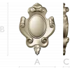 Regal Oval Cartouche - STL 3D model for CNC carving