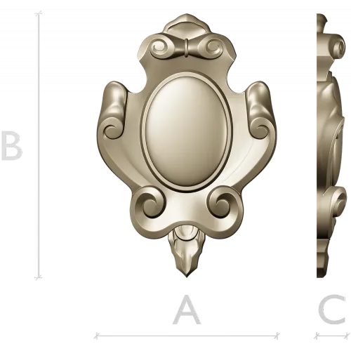 Regal Oval Cartouche - STL 3D model for CNC carving
