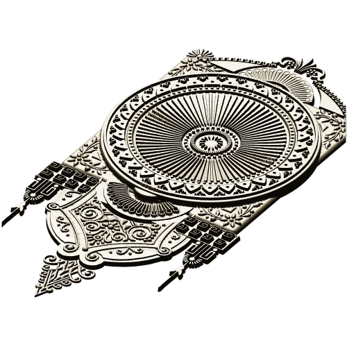 Aurelia Sunburst Medallion - detailed STL 3D model for CNC carving