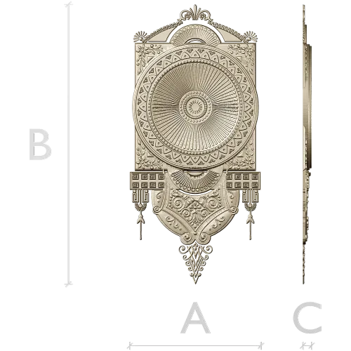 Aurelia Sunburst Medallion - detailed STL 3D model for CNC carving