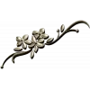 Floral Swag STL Model for CNC - Elegant Low-Relief Flower Ornament