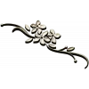Floral Swag STL Model for CNC - Elegant Low-Relief Flower Ornament