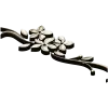 Floral Swag STL Model for CNC - Elegant Low-Relief Flower Ornament