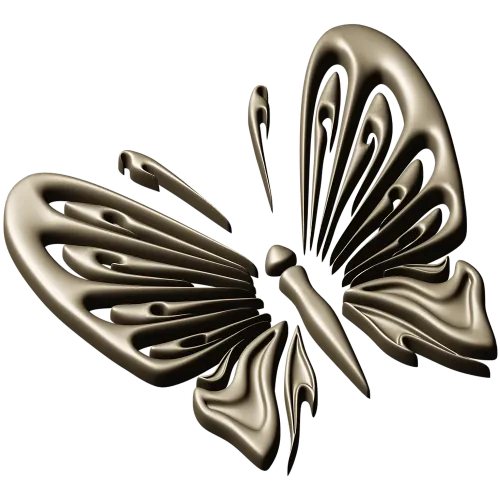 Ornamental Butterfly STL Relief for CNC Milling