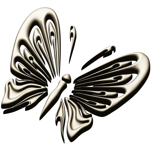 Ornamental Butterfly STL Relief for CNC Milling