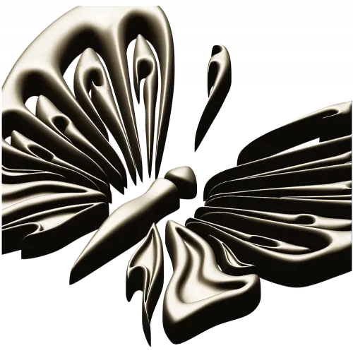 Ornamental Butterfly STL Relief for CNC Milling