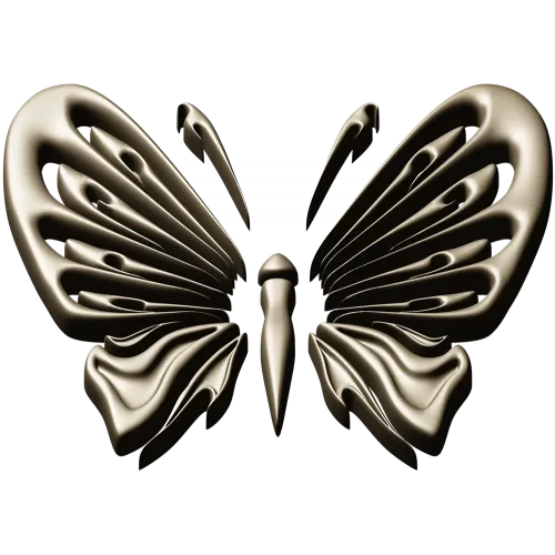 Ornamental Butterfly STL Relief for CNC Milling
