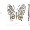 Ornamental Butterfly STL Relief for CNC Milling