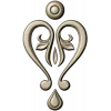 Baroque Heart Applique STL 3D Model for CNC