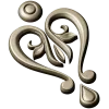 Baroque Heart Applique STL 3D Model for CNC