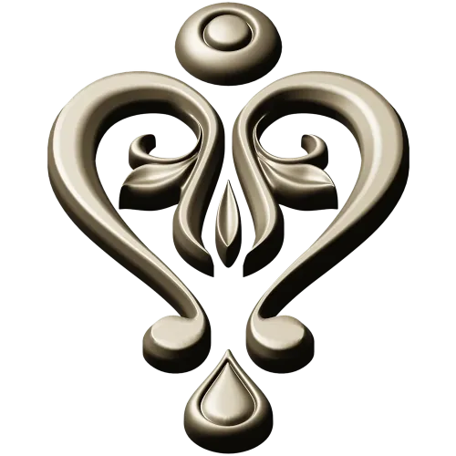 Baroque Heart Applique STL 3D Model for CNC