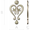 Baroque Heart Applique STL 3D Model for CNC