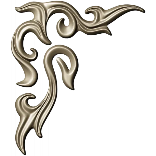 Acanthus Corner Relief STL for CNC Milling