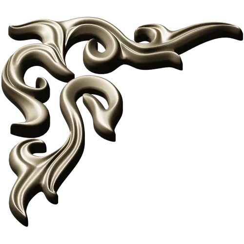 Acanthus Corner Relief STL for CNC Milling