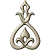 Teardrop Fleur Applique STL for CNC carving