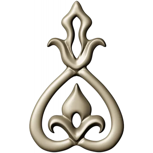 Teardrop Fleur Applique STL for CNC carving