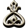 Teardrop Fleur Applique STL for CNC carving