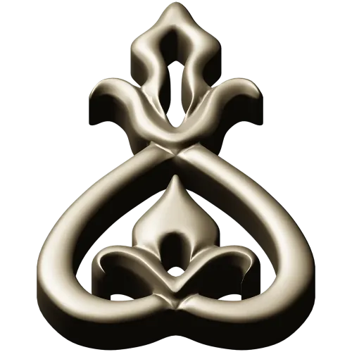 Teardrop Fleur Applique STL for CNC carving