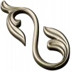 Acanthus S-Scroll decorative STL model for CNC milling