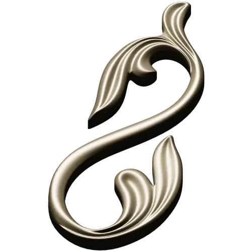 Acanthus S-Scroll decorative STL model for CNC milling