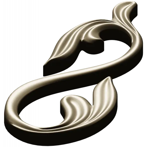 Acanthus S-Scroll decorative STL model for CNC milling