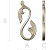 Acanthus S-Scroll decorative STL model for CNC milling