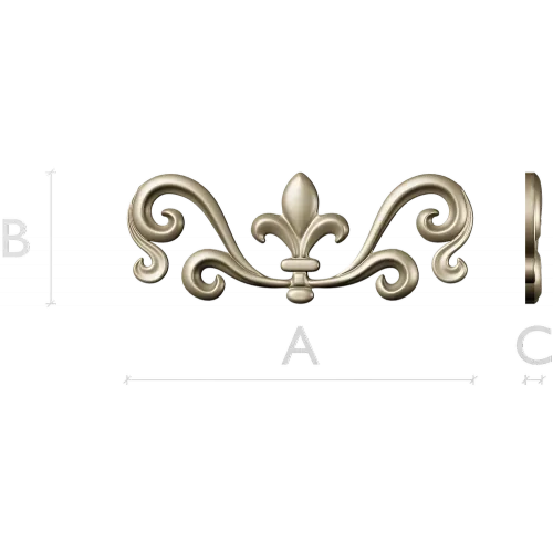 Королевская лилия - декоративный вензель STL для ЧПУ