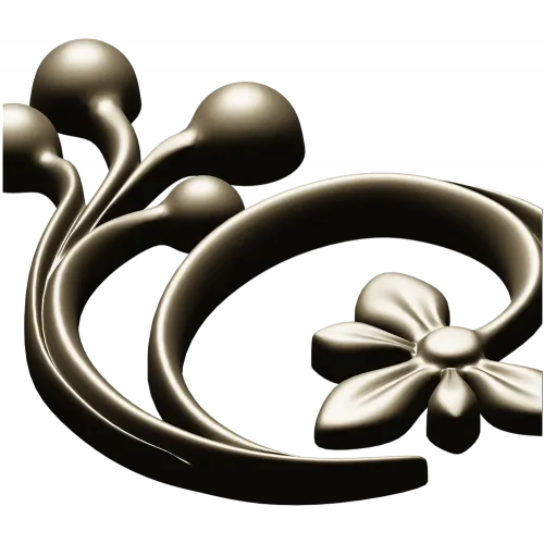 Флористический завиток - 3D STL модель для ЧПУ