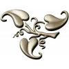 Elegant Acanthus Corner Ornament - STL 3D Model for CNC