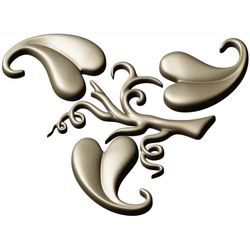 Elegant Acanthus Corner Ornament - STL 3D Model for CNC
