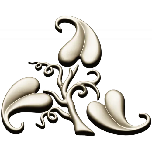 Elegant Acanthus Corner Ornament - STL 3D Model for CNC