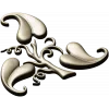 Elegant Acanthus Corner Ornament - STL 3D Model for CNC