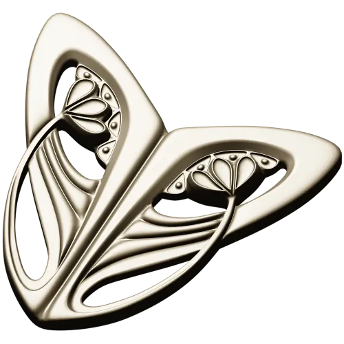 Art Nouveau Leaf Cartouche - STL 3D model for CNC