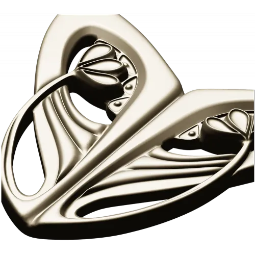 Art Nouveau Leaf Cartouche - STL 3D model for CNC