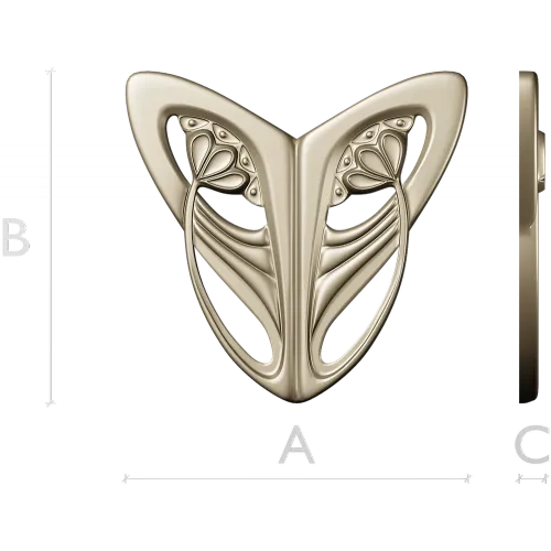 Art Nouveau Leaf Cartouche - STL 3D model for CNC
