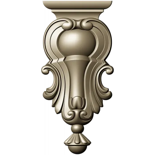 Ornate Baroque Cartouche STL for CNC Routing and Furniture Applique