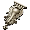Ornate Baroque Cartouche STL for CNC Routing and Furniture Applique