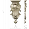 Ornate Baroque Cartouche STL for CNC Routing and Furniture Applique