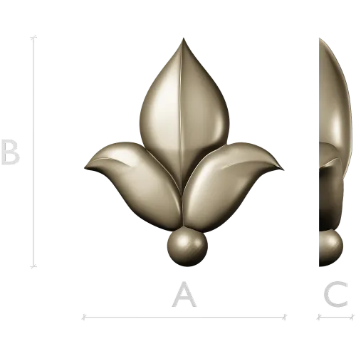 Leaf Fleuron STL 3D Model for CNC