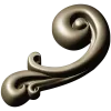 Baroque Scroll Leaf - STL 3D model for CNC carving