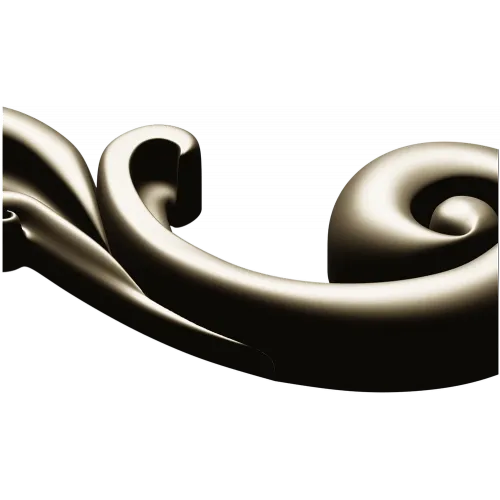 Baroque Scroll Leaf - STL 3D model for CNC carving