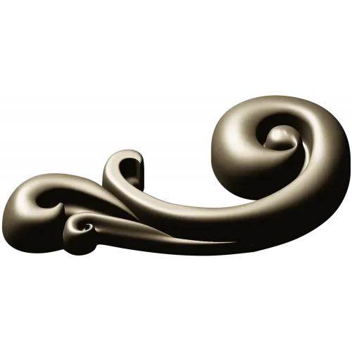 Baroque Scroll Leaf - STL 3D model for CNC carving