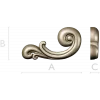 Baroque Scroll Leaf - STL 3D model for CNC carving