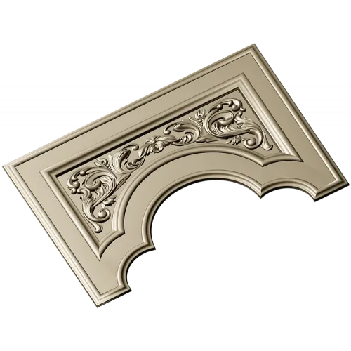 Baroque Arched Panel STL for CNC Routing