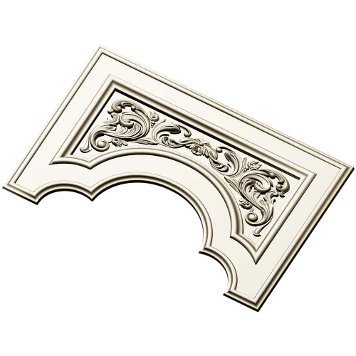Baroque Arched Panel STL for CNC Routing