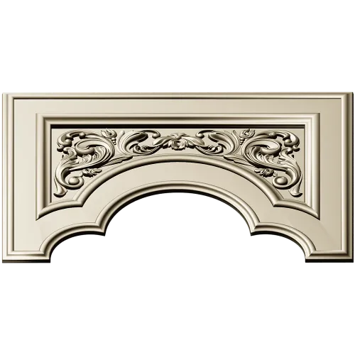 Baroque Arched Panel STL for CNC Routing