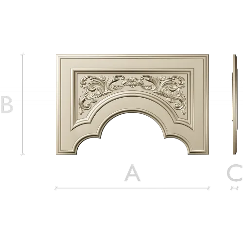 Baroque Arched Panel STL for CNC Routing
