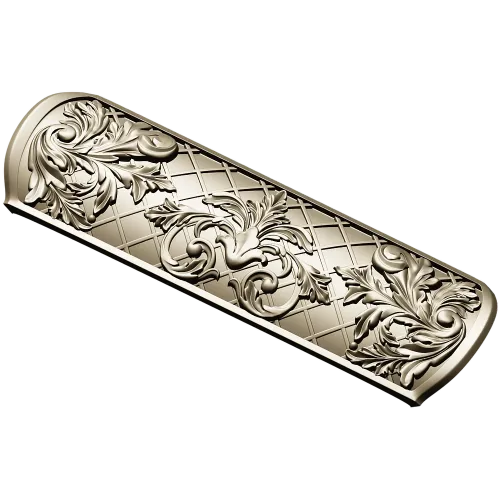 Ornate Acanthus Horizontal Panel - STL 3D Model for CNC