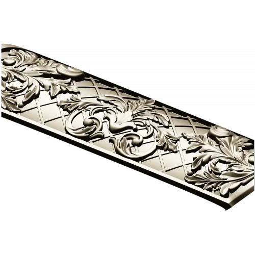 Ornate Acanthus Horizontal Panel - STL 3D Model for CNC
